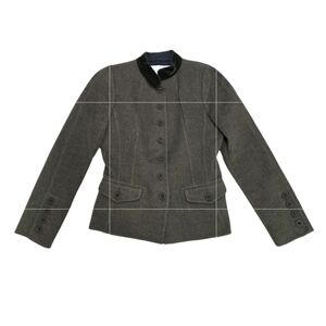 Vintage Oscar De La Renta Womens Wool Fitted Blazer Jacket Coat Size 6 Green